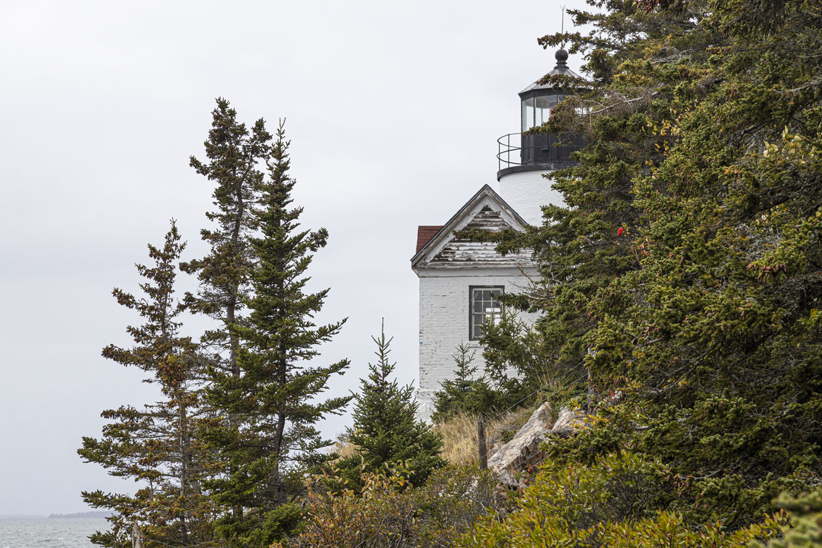 Octogenarian legs would not allow us to climb out on wet rocks to take the iconic shot of the Bass Harbor Lighthouse. [L55R2633]