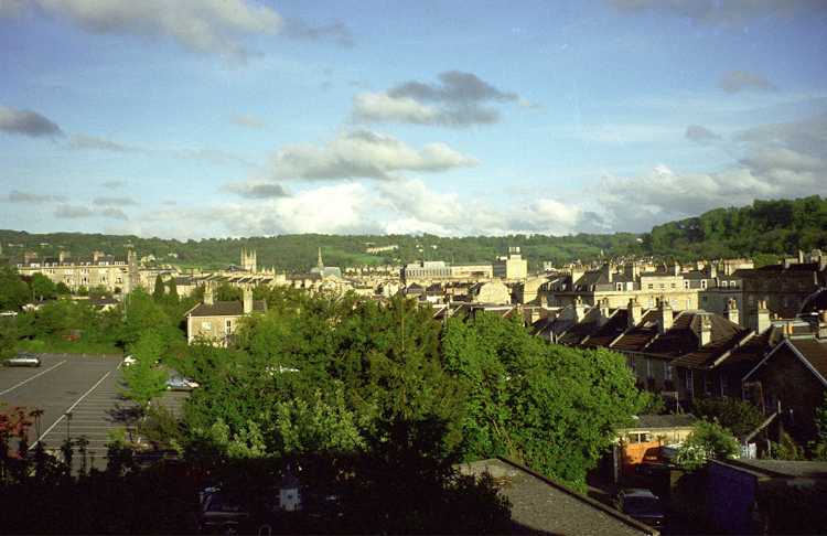 The view from our third floor room looked toward downtown Bath