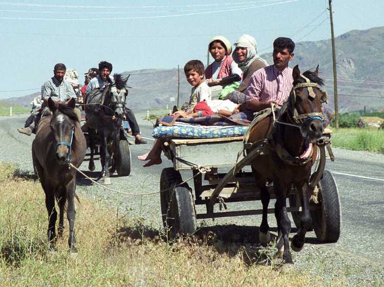Horse carts are common in rural Turkey. These people do not worry about the price of gasoline.