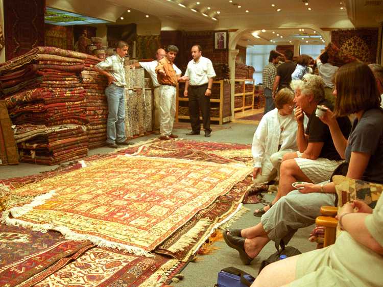 A carpet showroom in Van.