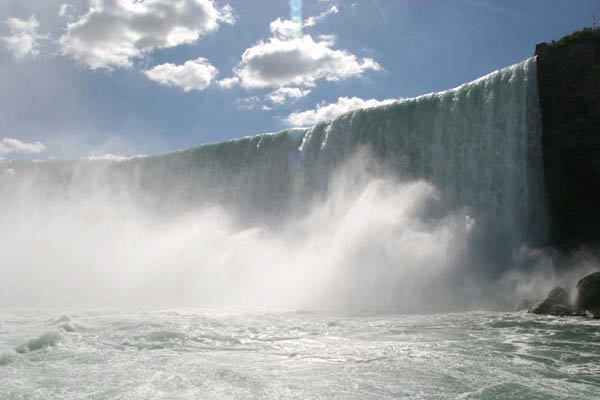 The Horseshoe (Canadian) Falls from the Maid of the Mist.