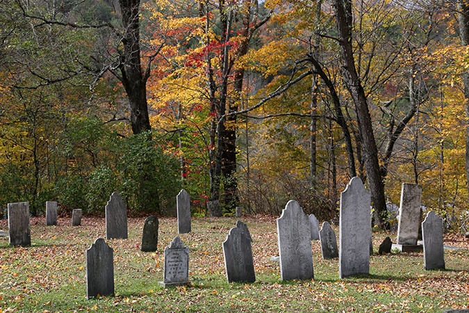 Cemetery in Rochester, Vermont.