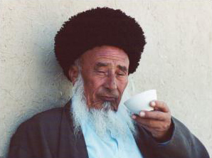 Man drinking tea